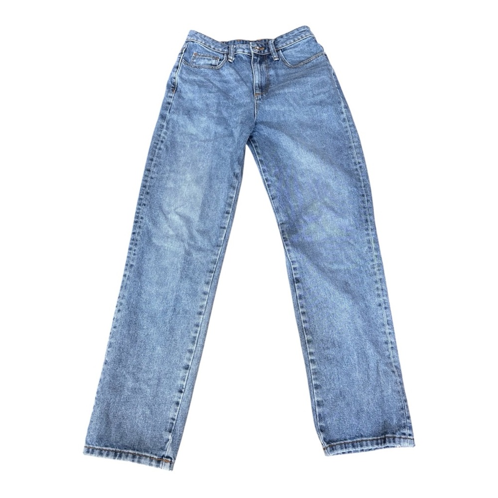 COLLUSION x000 Unisex 90s straight leg jeans in mid wash blue